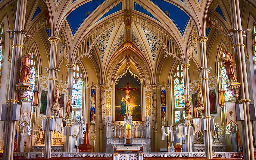 Church Altar, Christianity, architecture, church, altar HD wallpaper