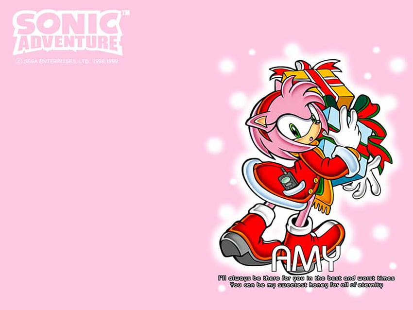 *Amy*, sonic, pink, presents, christmas, video games, cell phone, amy HD wallpaper