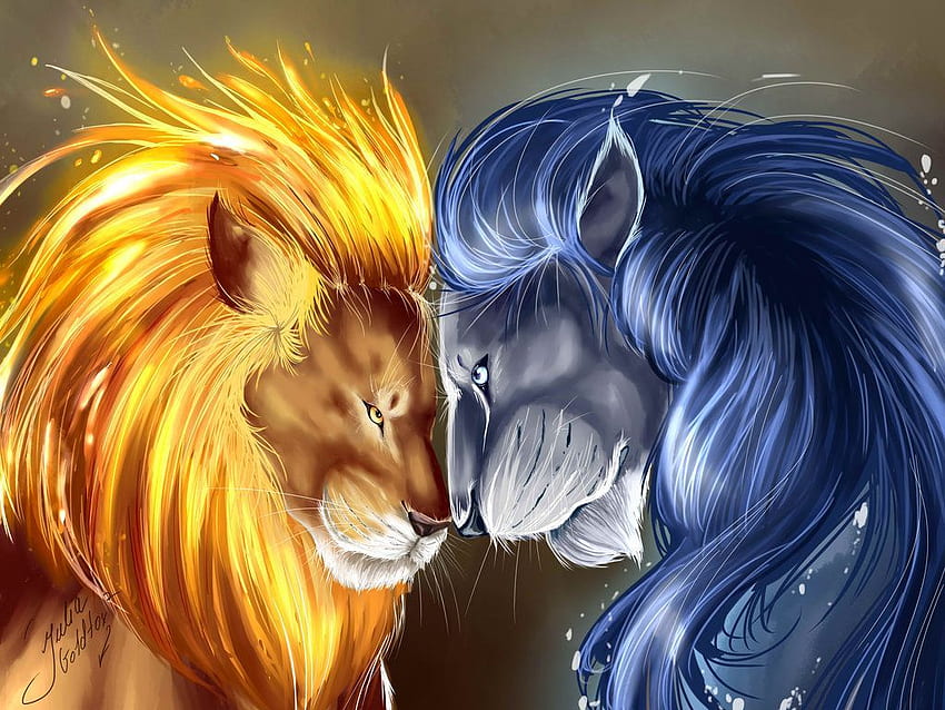 Fire and Ice Wolf , Wolf and Lion HD wallpaper | Pxfuel