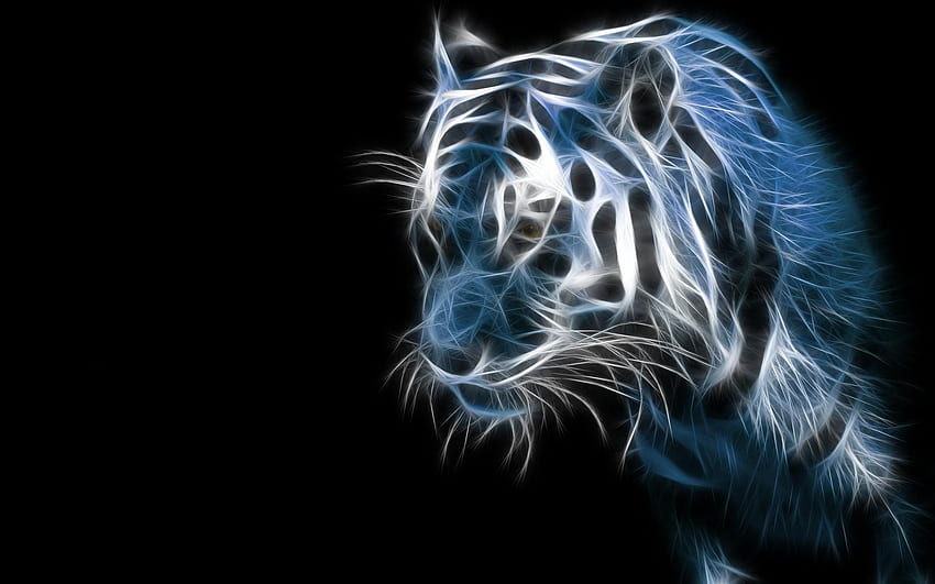 3D Leopard - The Cool Art, Neon Leopard HD wallpaper