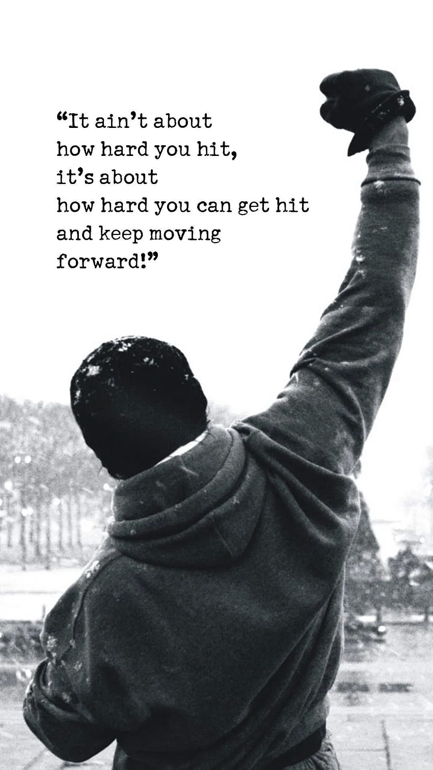 Typography iPhone For . Rocky balboa quotes, Rocky quotes, Fighter quotes HD phone wallpaper