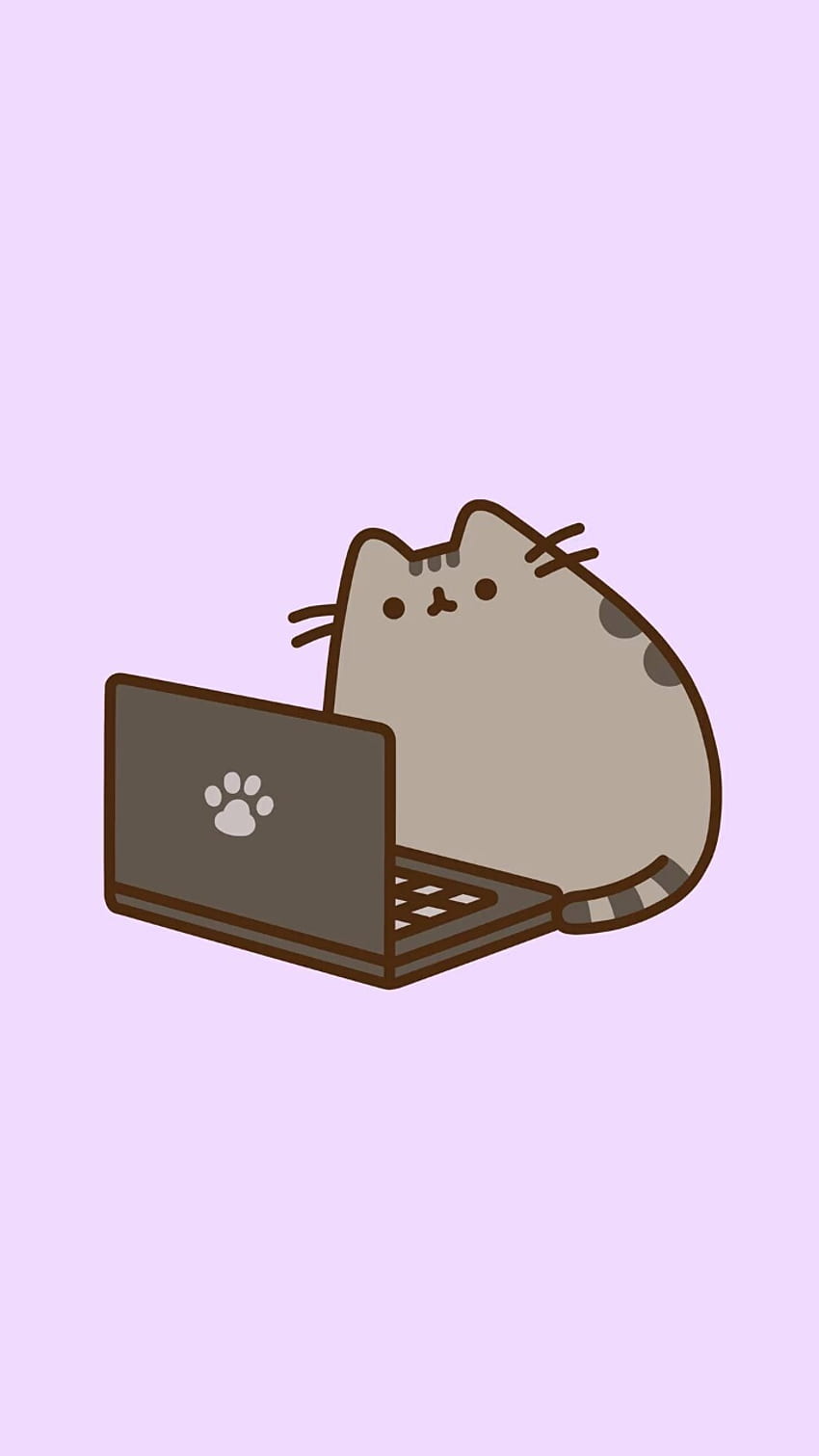 Pusheen El Gato Computadora, Pastel Pusheen fondo de pantalla del teléfono