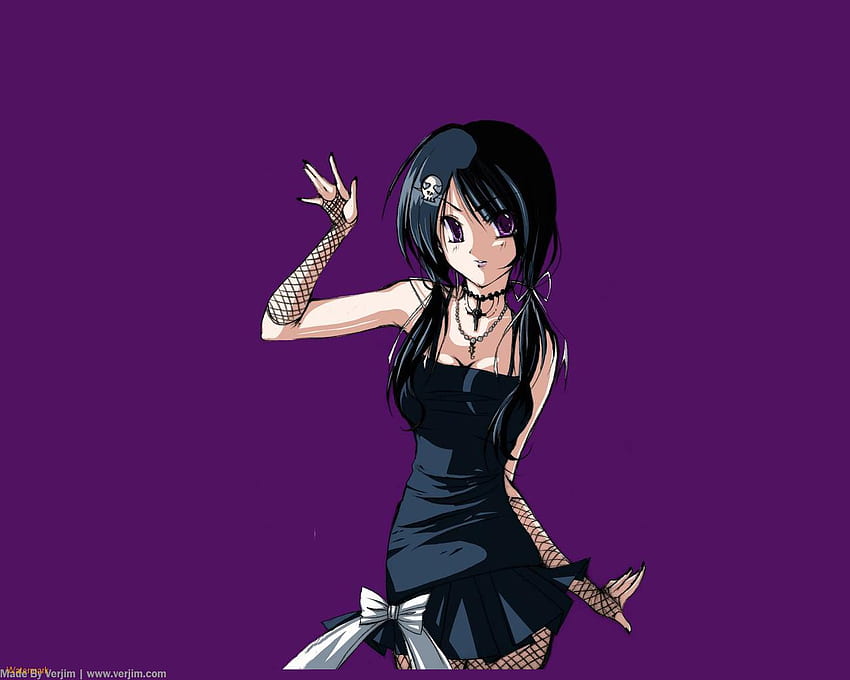 Linda chica gótica Anime - Goth Hot Anime Girl -, Anime Punk Girl fondo de pantalla