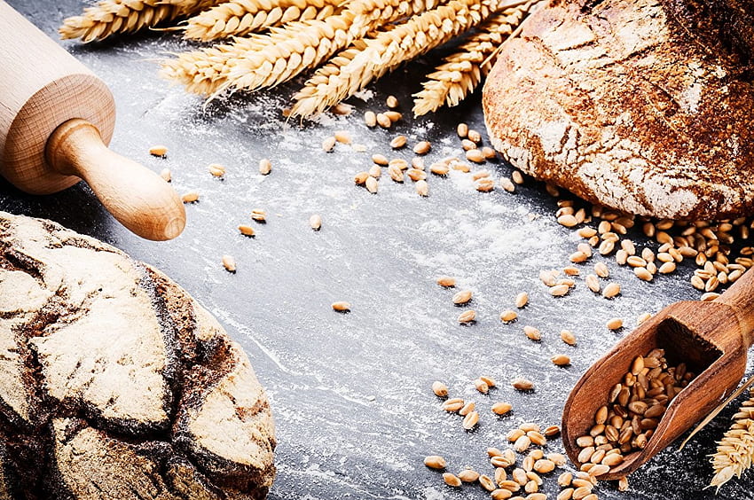 taze ekmek Buğday Ekmeği Tahıl başakları Gıda Hamur işleri HD duvar kağıdı
