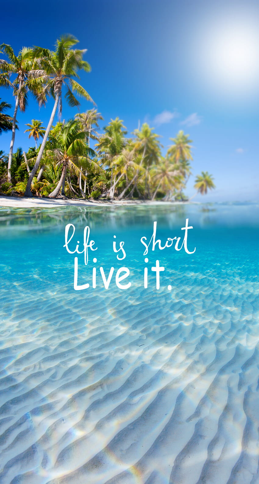 Beach quotes, Summer, Life Is Short HD phone wallpaper