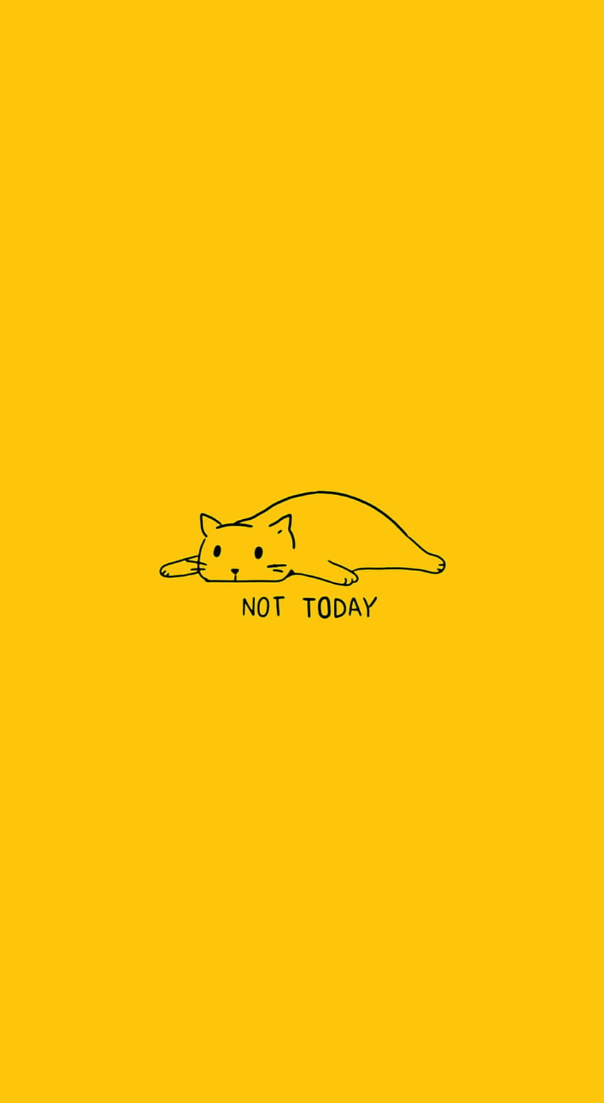 Żółty kot, żółty estetyczny kot Tapeta na telefon HD