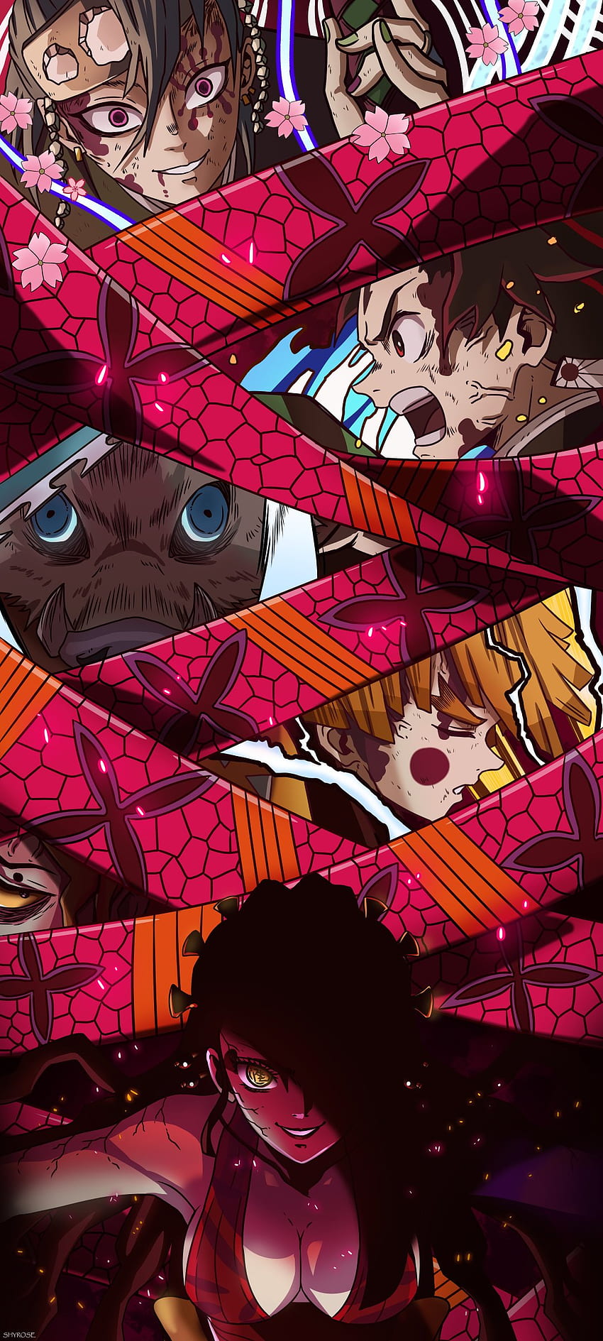 Anime Demon Slayer: Kimetsu No Yaiba, Kimetsu No Yaiba Entertainment District HD phone wallpaper