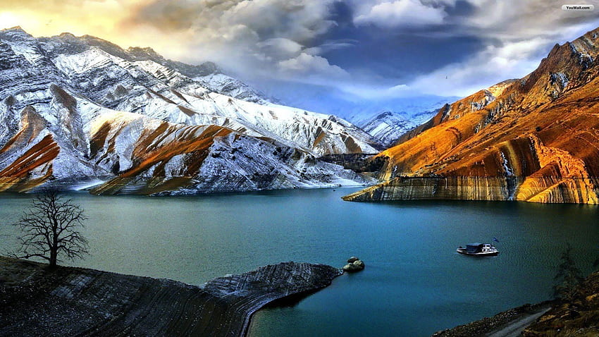 Lac du barrage de Karaj. L'Iran. Nature, 3D, Iran Paysage Fond d'écran HD