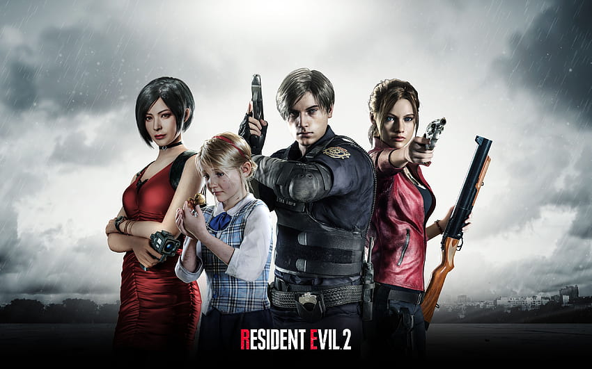 Resident Evil 2, , Плакат, 2019 Игри, Произведения на изкуството, Творчески - Клеър Редфийлд Леон С Кенеди HD тапет