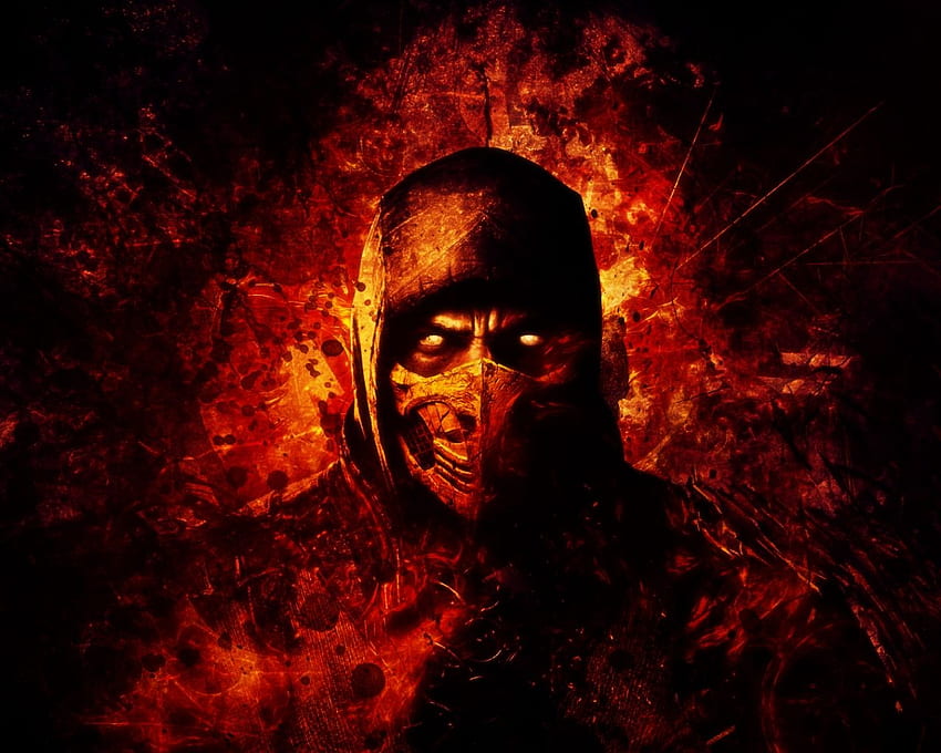 Mortal Kombat X Scorpion oleh DanteArt [] untuk , Ponsel & Tablet Anda, Kalajengking Merah Wallpaper HD