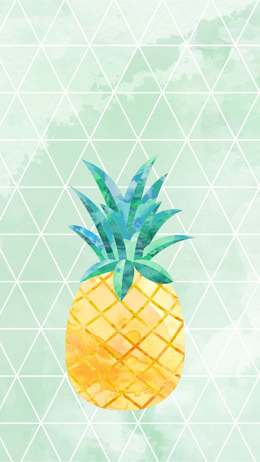 Sommerpastellananas, süße Ananas HD-Handy-Hintergrundbild