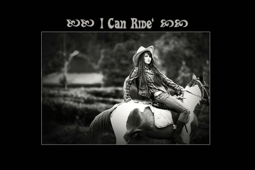 I Can Ride!, style, fun, guns, famous, cowgirls, fashion, horses, westerns, girls, women, hats, female HD wallpaper