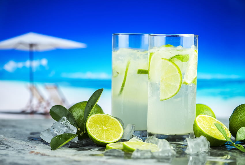 Lemoniada, napój, cytryna, wakacje, lato Tapeta HD