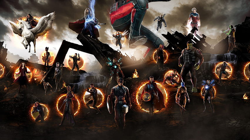 Cool Full Avengers Endgame Thor 3D HD тапет