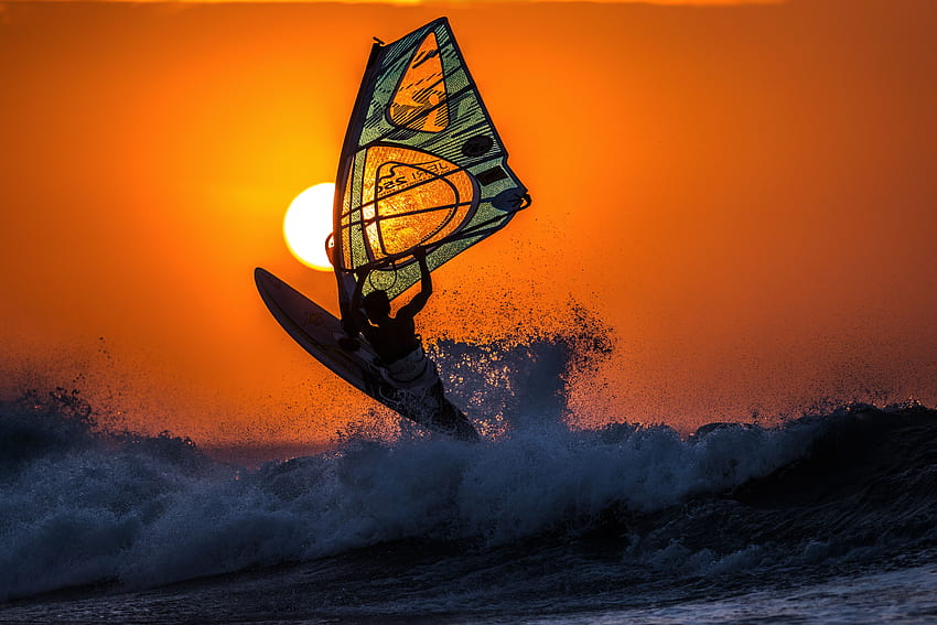 Sea Summer Sun Sunset Surfing Wave - Resolution:, Sun Surface HD wallpaper