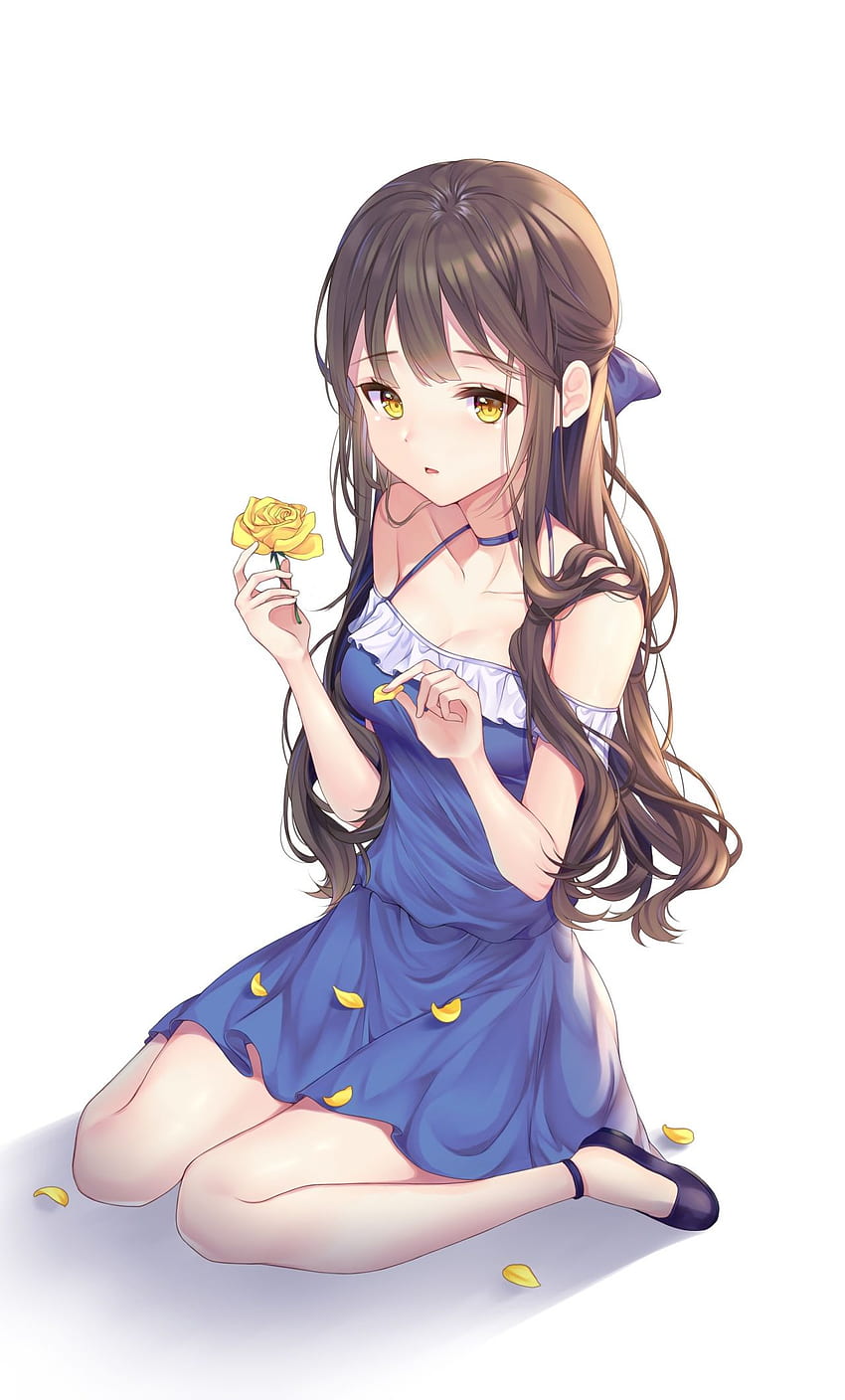 Download wallpaper 750x1334 cute, girl anime, original, pretty