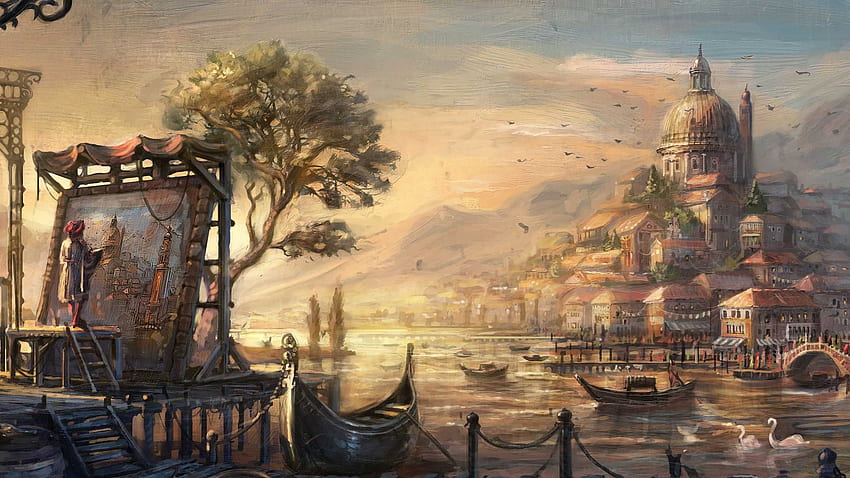 Anno 1404 Venice Painting WQ 1440P HD wallpaper