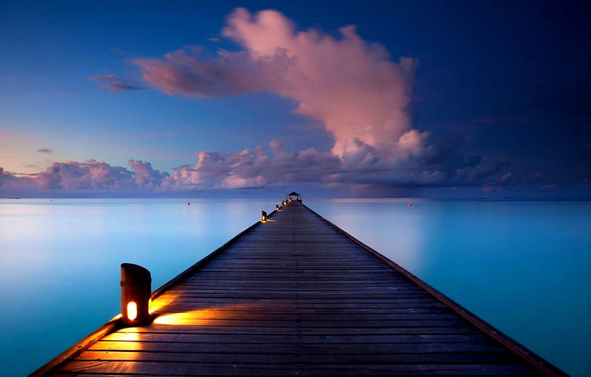 채색 : 몰디브 해변, 몰디브 선셋 HD 월페이퍼