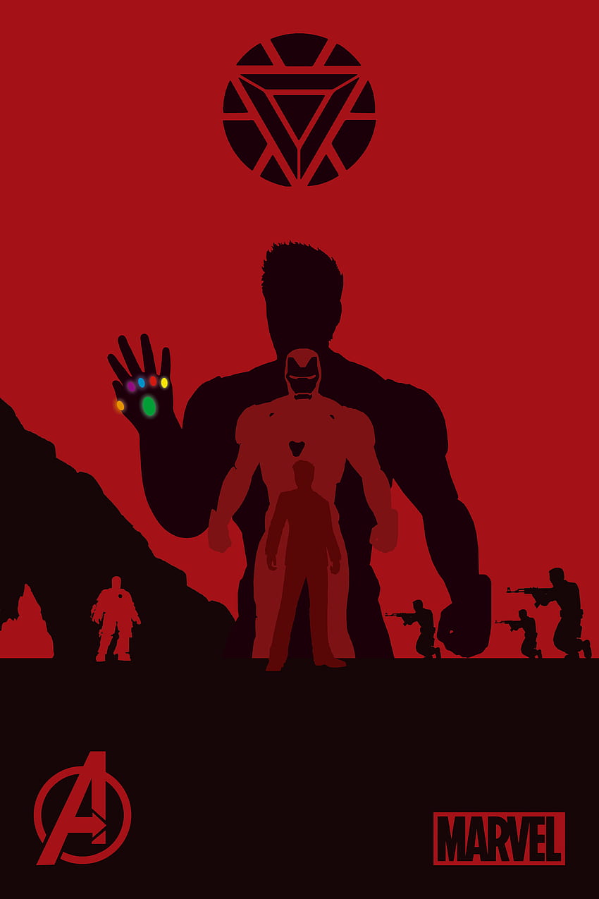 Echa un vistazo a questo progetto End Game, Iron Man Logo Sfondo del telefono HD