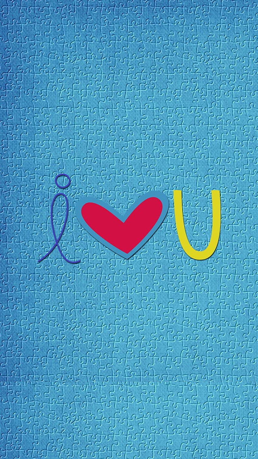 Ƒ↑TAP AND GET THE APP! Quotes I Love You Blue Puzzle HD phone wallpaper