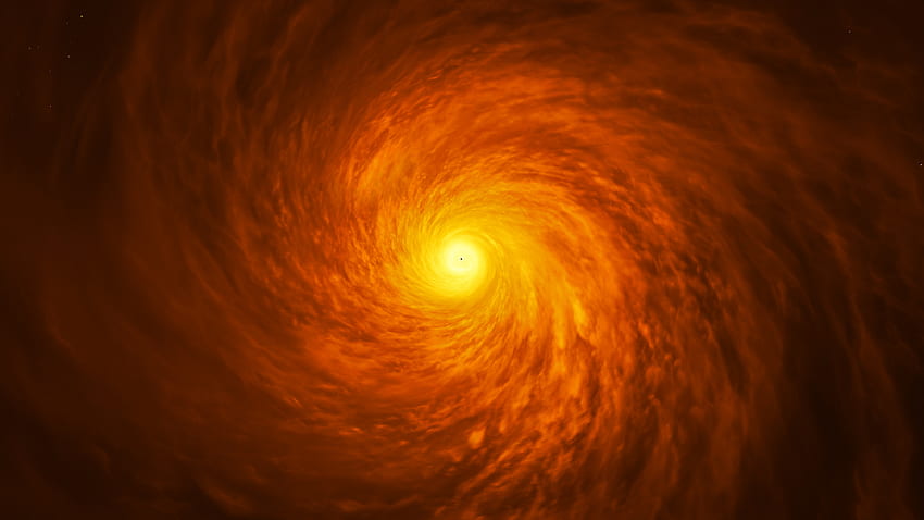 Spiral galaxy, space, orange HD wallpaper