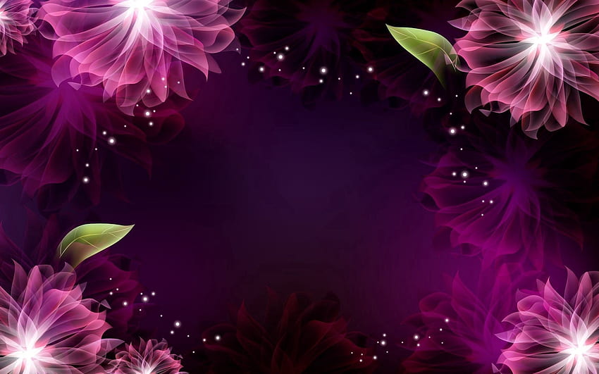 Abstract, Flowers, Background, Leaves, Patterns HD wallpaper