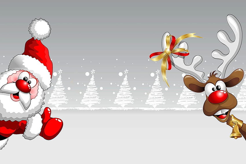 Noel Baba ve Rudolph Kırmızı Burunlu Ren Geyiği, Rudolph Noel HD duvar kağıdı