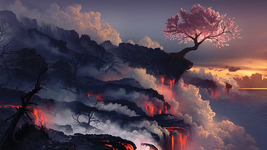 Fantasy Worlds Theme for Windows 10. 8, Fantastic Landscape HD wallpaper