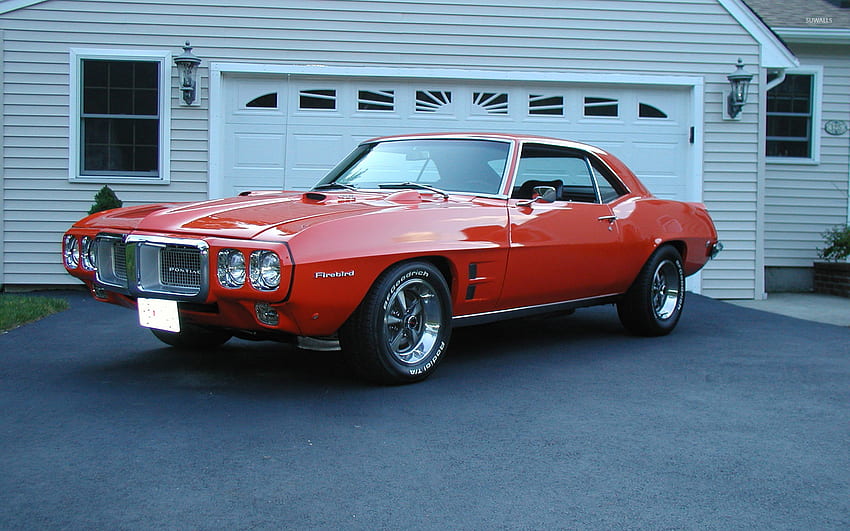 Red 69 Pontiac Firebird 400, Pontiac Logo HD wallpaper