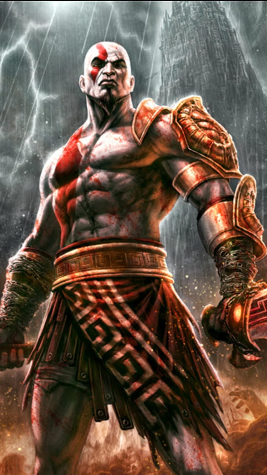 God of War Kratos wallpaper by Daniele Sorrentino 2570x5570  Scrolller