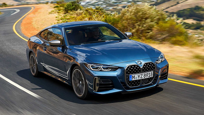 BMW Série 4 Coupe M440i testa seu limitador de velocidade máxima na Autobahn papel de parede HD