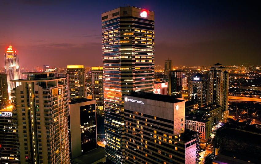 Visão noturna de Kuala Lumpur. Visão noturna de Kuala Lumpur papel de parede HD