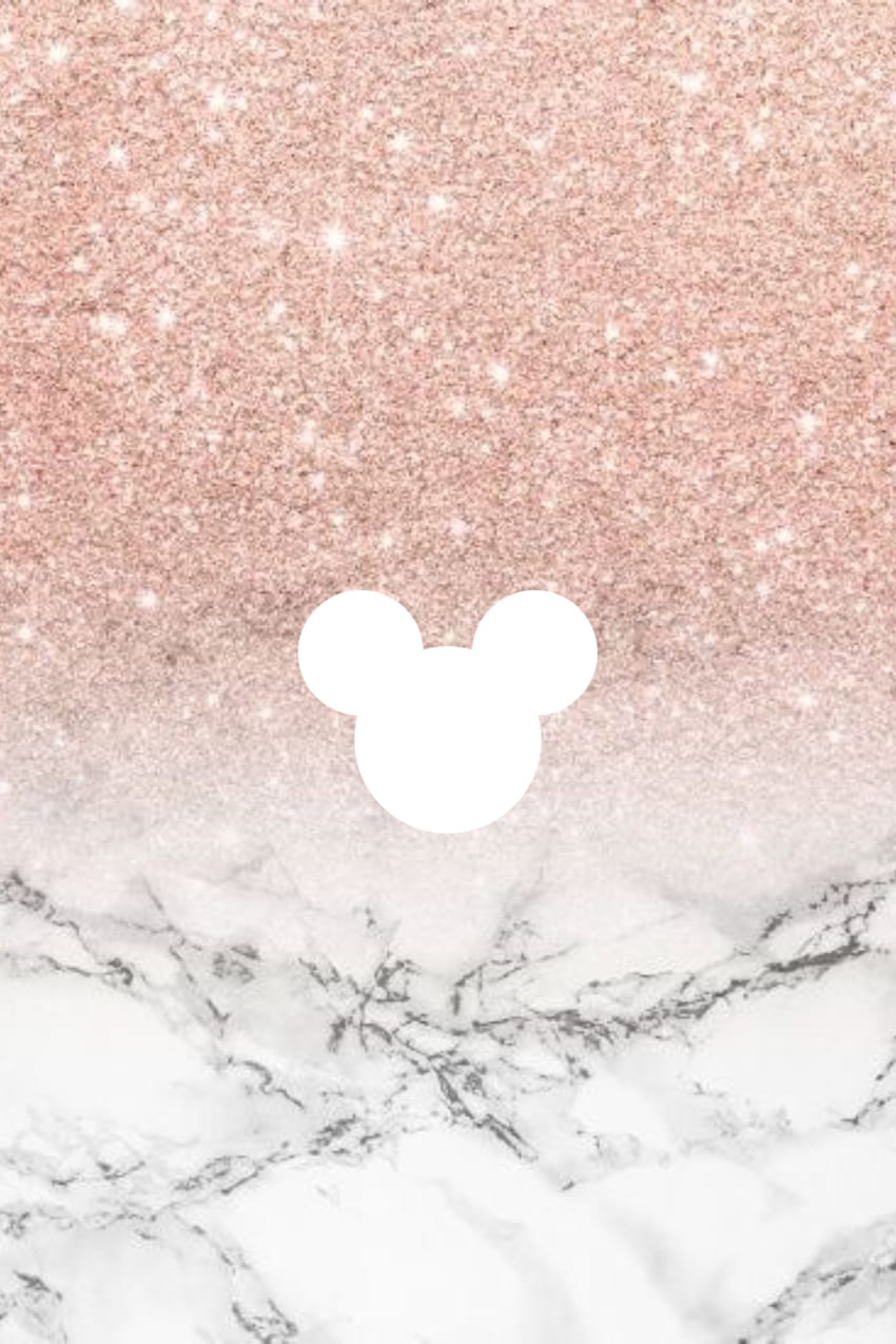 Minnie Mouse de oro rosa, lindo brillo de Minnie Mouse fondo de pantalla del teléfono