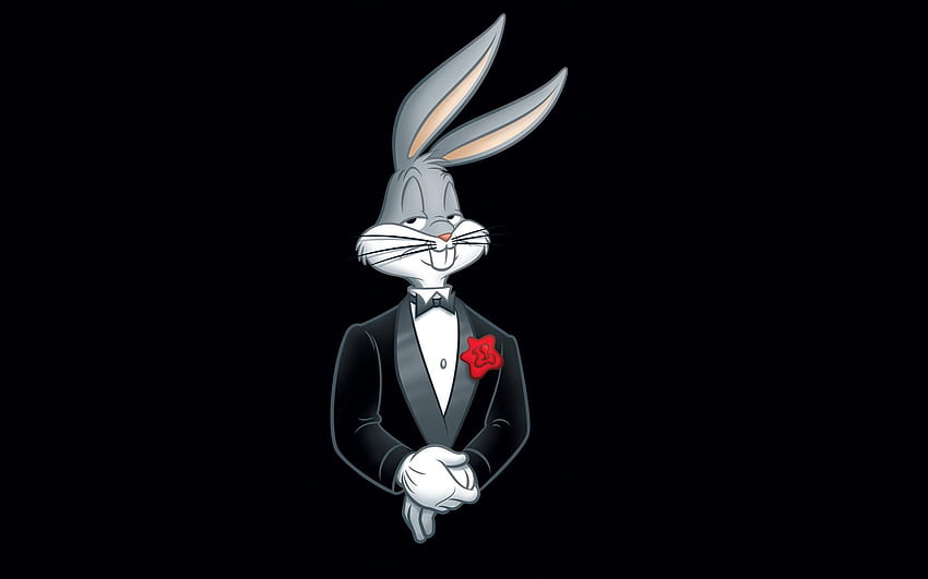 Bugs Bunny wearing tuxedo suit HD wallpaper