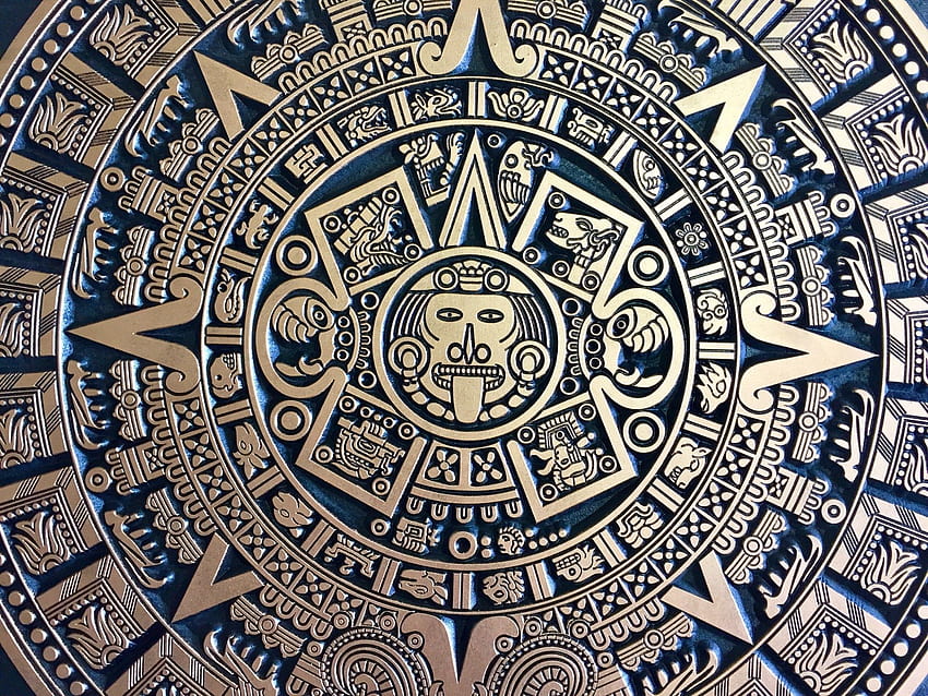 Calendario azteco - arte della parete intagliata. azteco. regalo straordinario. sollievo Sfondo HD