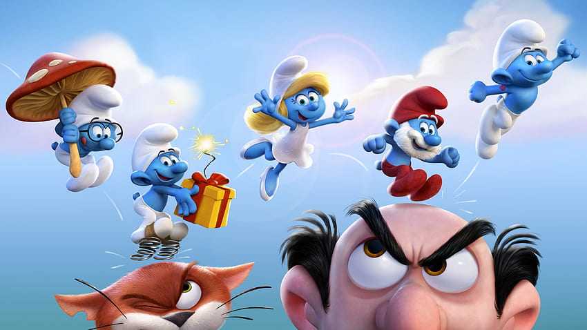 Smurfs: The Lost Village, Ariel Winter, Julia Roberts, melhores filmes de animação, Filmes, Cartoon Village papel de parede HD