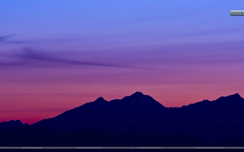 Mountain In Pink Evening At Sunset HD wallpaper