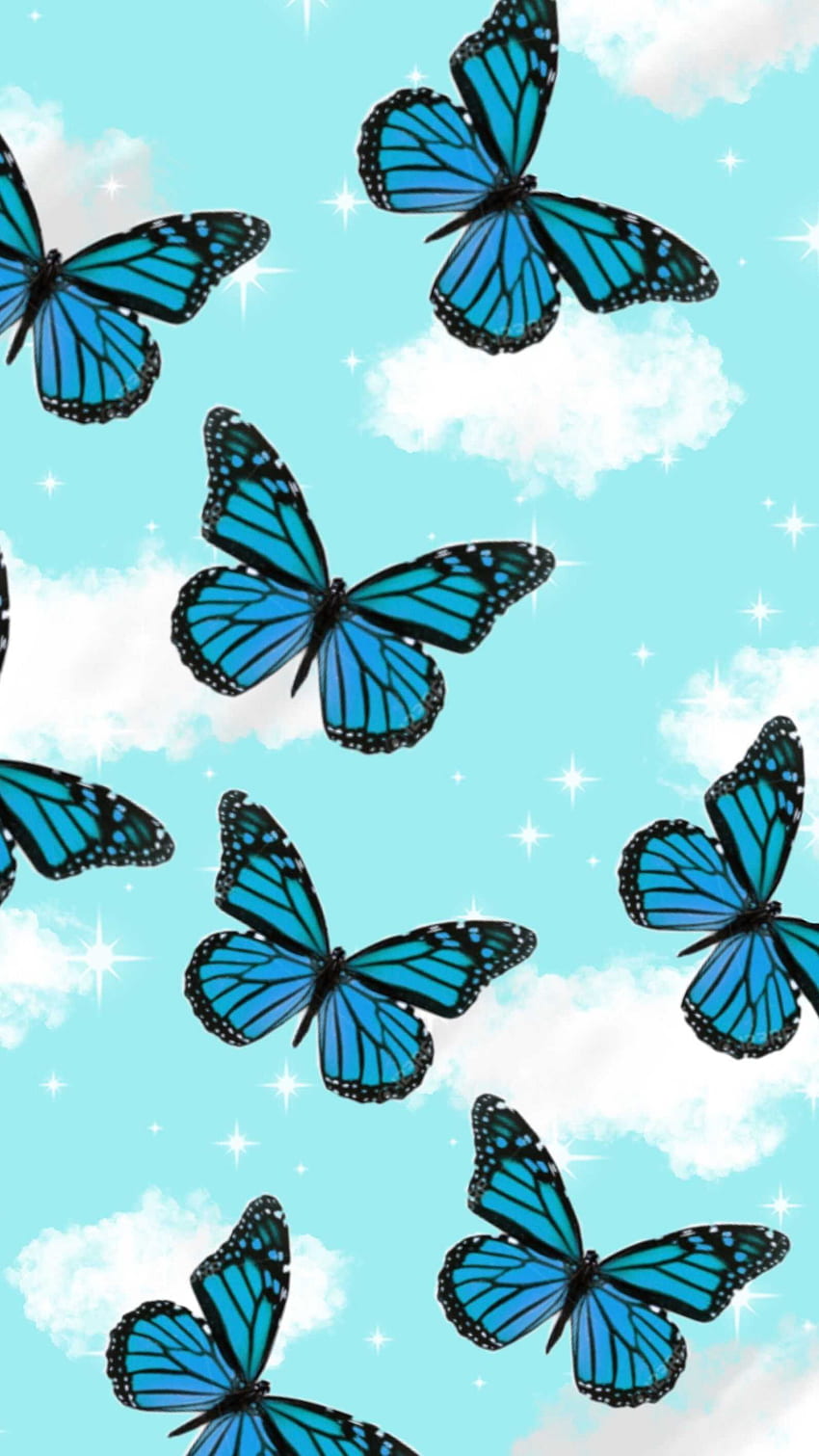 파란 나비, 안드로이드 나비 HD 전화 배경 화면