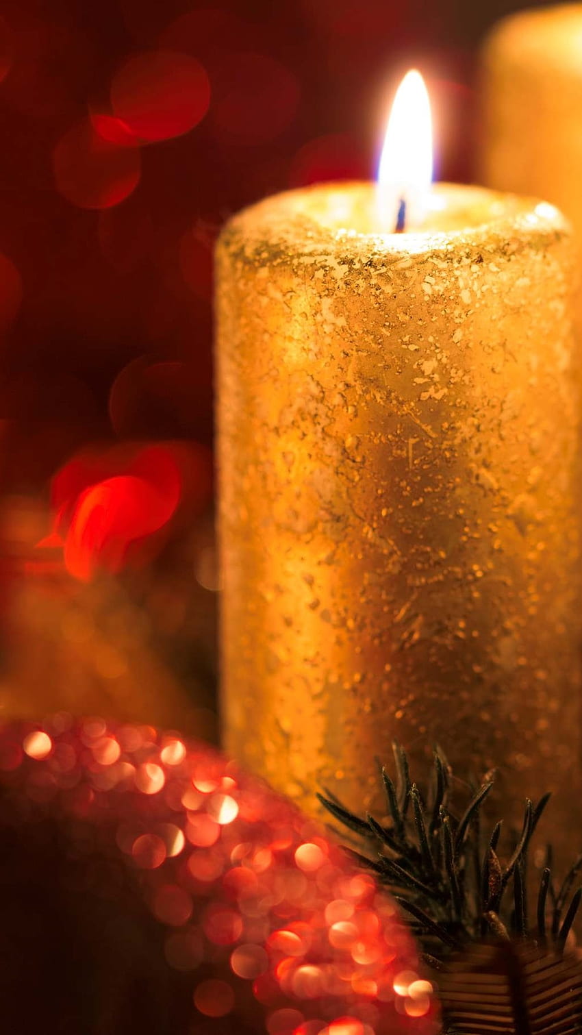 Weihnachtshintergrund, Kerze HD-Handy-Hintergrundbild