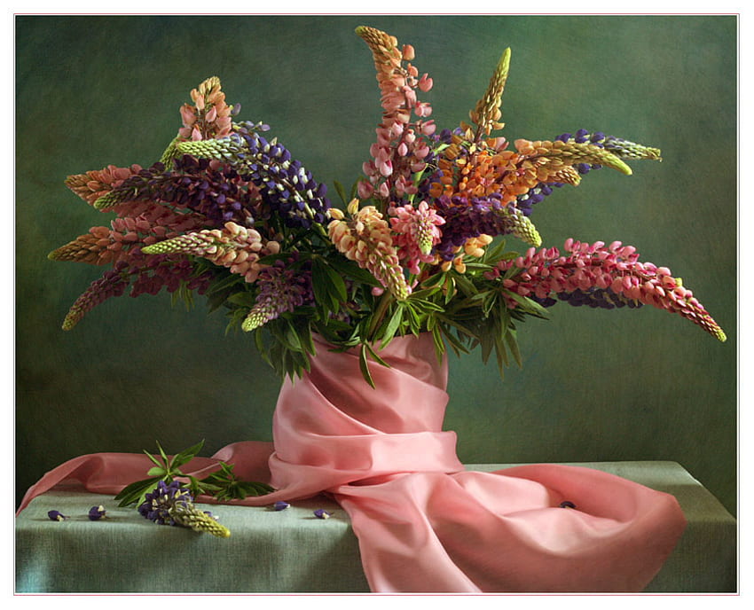 Stillleben, Farbe, Grafik, Vase, schön, schön, rosa, Blume, cool, Harmonie, Blumenstrauß HD-Hintergrundbild