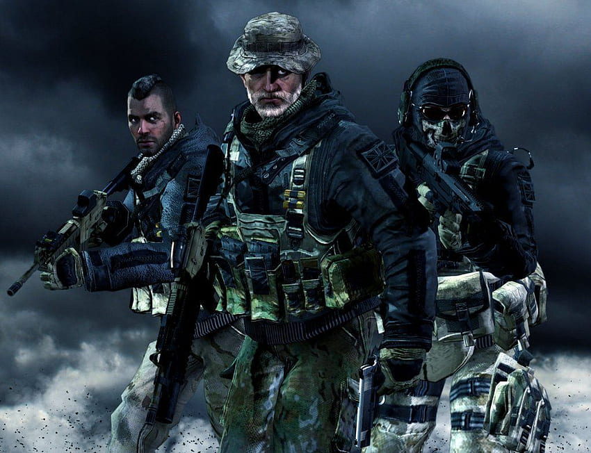 Modell: Captain „Soap“ MacTavish Spiel: Call of Duty: Modern, Captain Price HD-Hintergrundbild