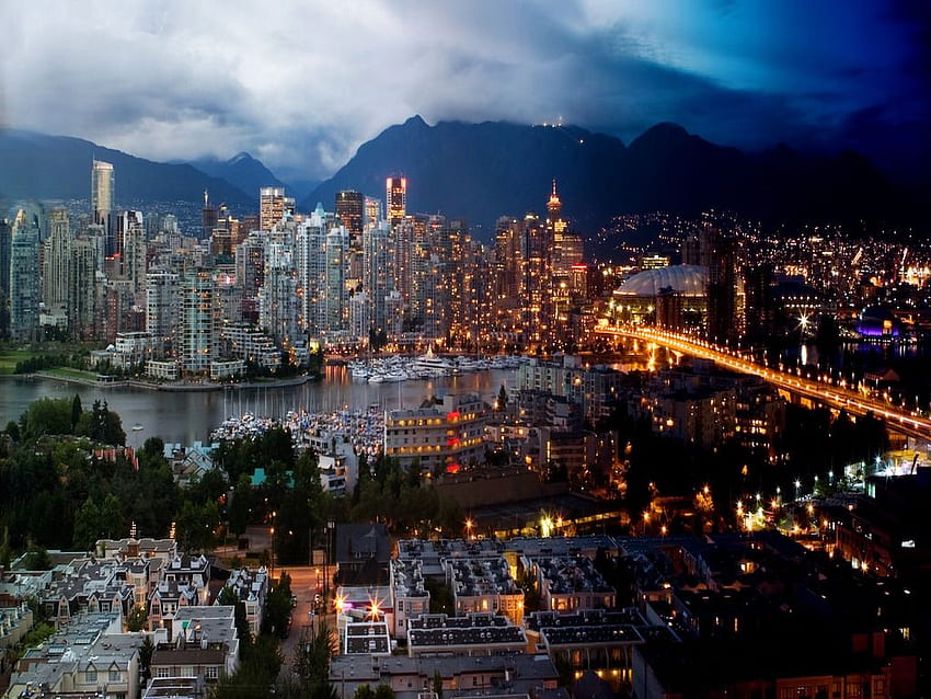 hermosa toma de Vancouver. mi ✕ viaje. Vancouver, calles de Vancouver fondo de pantalla