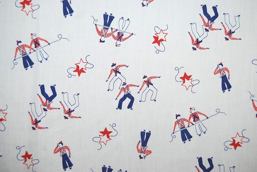 Vintage tanzende Matrosenjungen Stoff Gesprächsdruck rot weiß, Sailor Jerry HD-Hintergrundbild