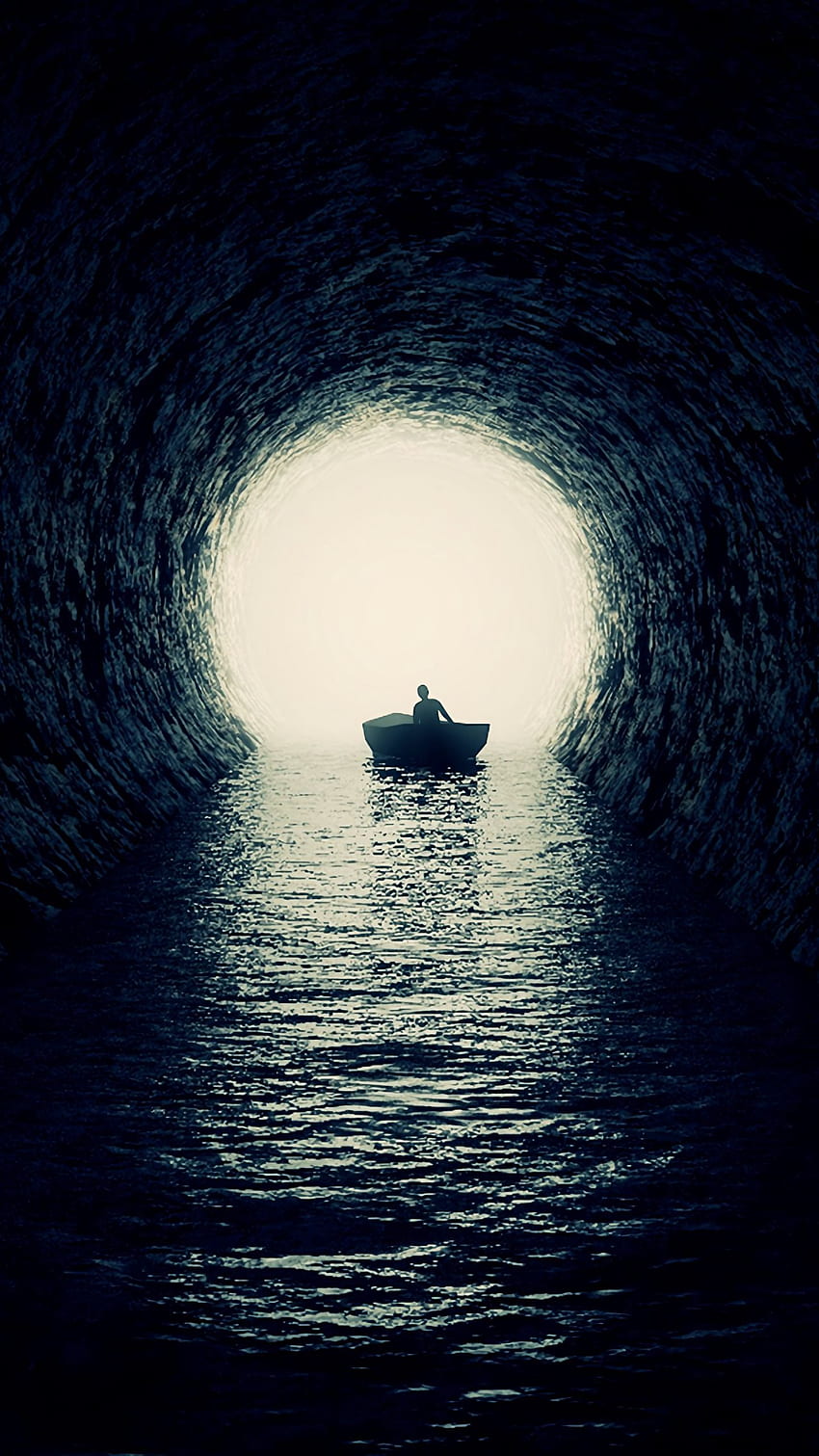 cave, boat, silhouette, water, dark q samsung galaxy s6, s7, edge, note, lg g4 background HD phone wallpaper