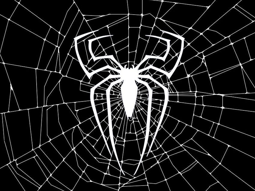 Homem Aranha preto e branco, logotipo legal do Homem-Aranha papel de parede HD