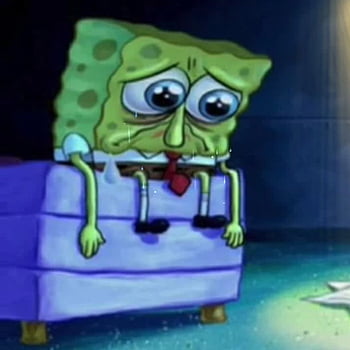 Download Spongebob Crying And Sulking Wallpaper