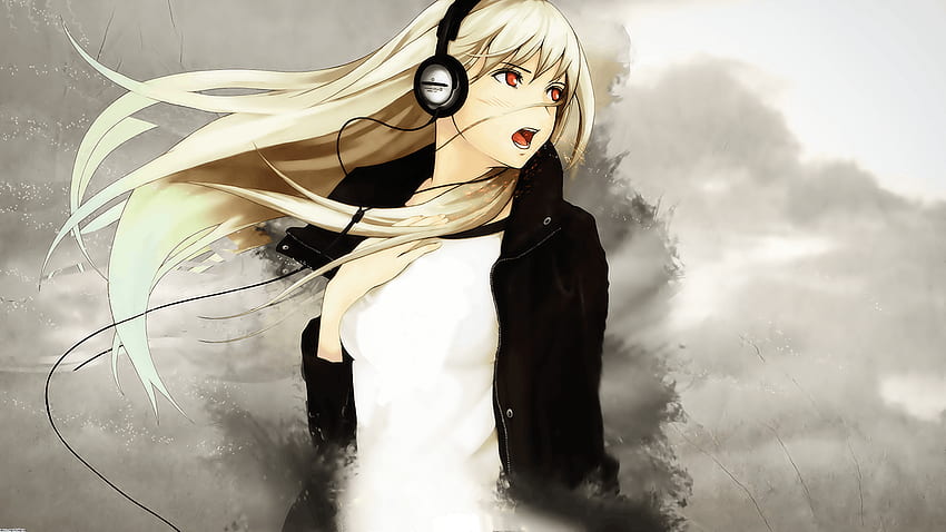 Anime Music Girls, Girl Listening to Music HD wallpaper