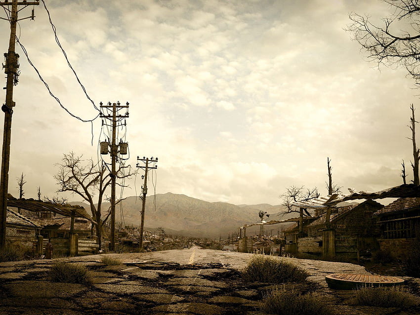 Post apocalyptic landscape. Fallout , Fallout 3 HD wallpaper