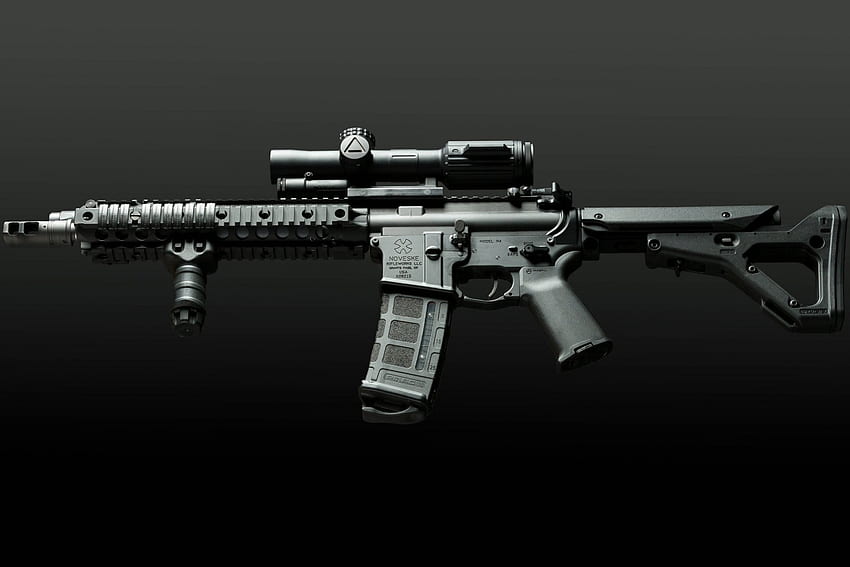 ar-15 assault rifle assault rifle weapon HD wallpaper