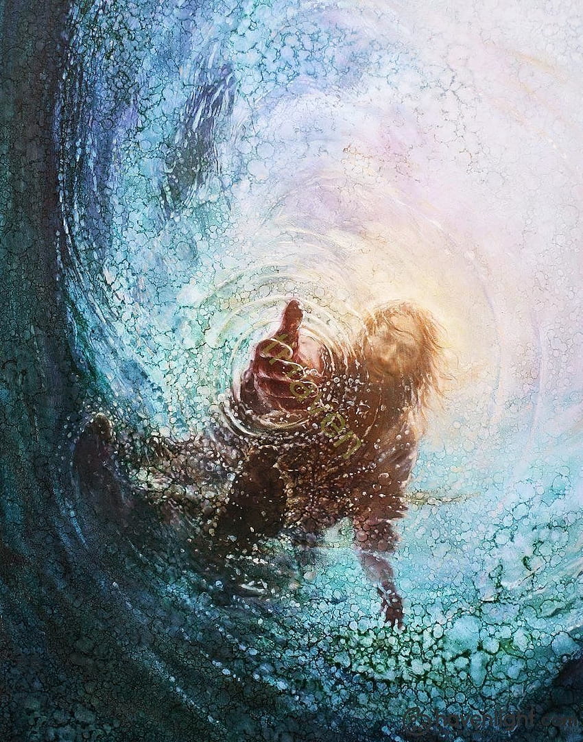 Die Hand Gottes. Jesus-Kunstwerk, Jesus-Malerei, Jesus-Christus-Malerei HD-Handy-Hintergrundbild